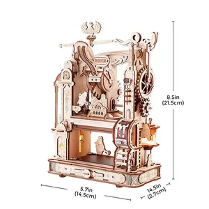 Robotime Rokr Holzhandwerk LK602 Druckpresse mechanische DIY hölzerne 3D-Puzzles für Erwachsene