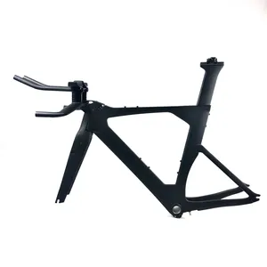 Toàn Carbon Traithlon Khung Xe Đạp Thời Gian Thử Nghiệm Đua Xe Đường Tt Xe Đạp Bao Gồm Thanh Thử Nghiệm Aero Stem