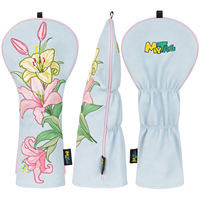 Housse de tête de club de golf de luxe pour femmes, motif marguerite, lys, azalée, pour driver, fairway, hybride et putter, housse de protection pour clubs de golf
