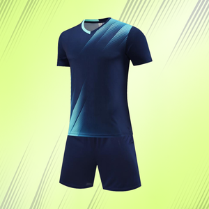 Ensemble de tenue de football à haute élasticité et respirant pour adultes, tissu élastique à manches courtes, kit d'équipe personnalisable - Product Image 6