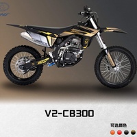 Moto enduro professionnelle 300cc OHC monocylindre refroidie par air à deux soupapes double démarrage