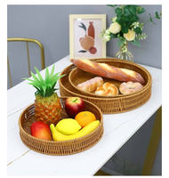 BPA-vrije, milieuvriendelijke plastic rieten fruit- en snack schaal, synthetische rotan mand, moderne stijl, multifunctioneel, voor het serveren van eten, geweven van riet.