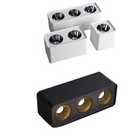 Spot LED carré intelligent à quatre têtes, anti-éblouissement, à montage en surface, lumière chaude 3500K, Ra90 CRI, dimmable, pour salon