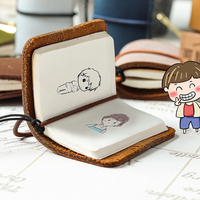 Carnet de voyage miniature en cuir de vachette vintage RR, carnet de poche en cuir véritable, petit carnet de notes, bloc-notes pour les affaires