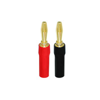 Connecteurs coudés banane en laiton plaqué or 4 mm, type L, prise/haut-parleur, angle droit 90 degrés U4-8 IP20
