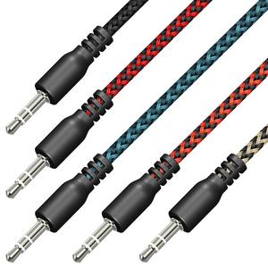 Cable <span class=keywords><strong>auxiliar</strong></span> de nailon trenzado <span class=keywords><strong>para</strong></span> auriculares, Cable <span class=keywords><strong>auxiliar</strong></span> estéreo <span class=keywords><strong>para</strong></span> teléfono móvil, coche, MP4, 3,5mm, 1M - Product Image 4