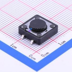 K2-1103SP-B4SW-04 Tactile Switch SMD-4P,12x12mm Switch Single Pole Single Throw Round Button 2.5N Vertical Mount - Product Image 1
