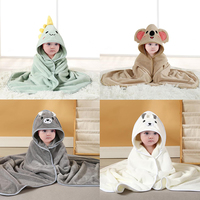 Ensemble de serviettes de bain à capuche motif Poncho super absorbant doux respirant poussette d'emmaillotage pour enfants utiliser salle de bain pour nouveau-nés