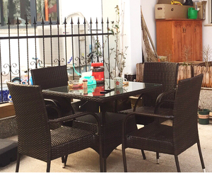 Mobilier d'extérieur moderne au design personnalisé pour bricolage Ensemble table et <span class=keywords><strong>chaise</strong></span> en rotin pour balcon <span class=keywords><strong>jardin</strong></span> maison modulaire d'appoint patio sectionnel en osier - Product Image 5
