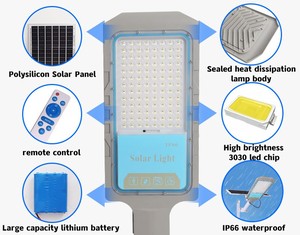 할인 리튬 배터리 60W 100W 200W 300W 분리형 조경용 <span class=keywords><strong>LED</strong></span> 셀 전원 <span class=keywords><strong>LED</strong></span> 태양광 가로등 - Product Image 3