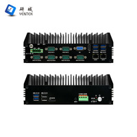 PC Industrial Sin Ventilador con Intel Core 7300HQ/8300H, 6 Puertos RS232/485 DB9 COM, 2 Puertos Intel I210 Gigabit LAN, Amplio Rango de Voltaje 9~36V, para Automatización Industrial