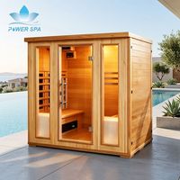 Hochwertige Kanadische Rote Zeder Traditionelle Outdoor-Sauna 2-4 Personen Gartensauna mit Balboa-System Energiesparend