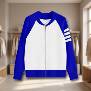 เสื้อแจ็คเก็ตทรงวีคอแบบปรับแต่งได้ Zeta Amicae ระบายอากาศได้ดี ตกแต่งด้วยงานปักตัวอักษรบนผ้าขนสัตว์ ลายเรียบ ทำจากหนังแกะ ย้อมสีพื้น - Product Image 3