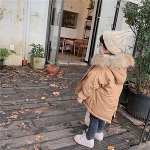 Veste <span class=keywords><strong>parka</strong></span> pour enfant avec garniture en <span class=keywords><strong>fourrure</strong></span>, manteau d'hiver rembourré en coton épais, veste à capuche chaude pour garçons et filles, vêtements d'extérieur décontractés pour bébé, pour l'école - Product Image 4
