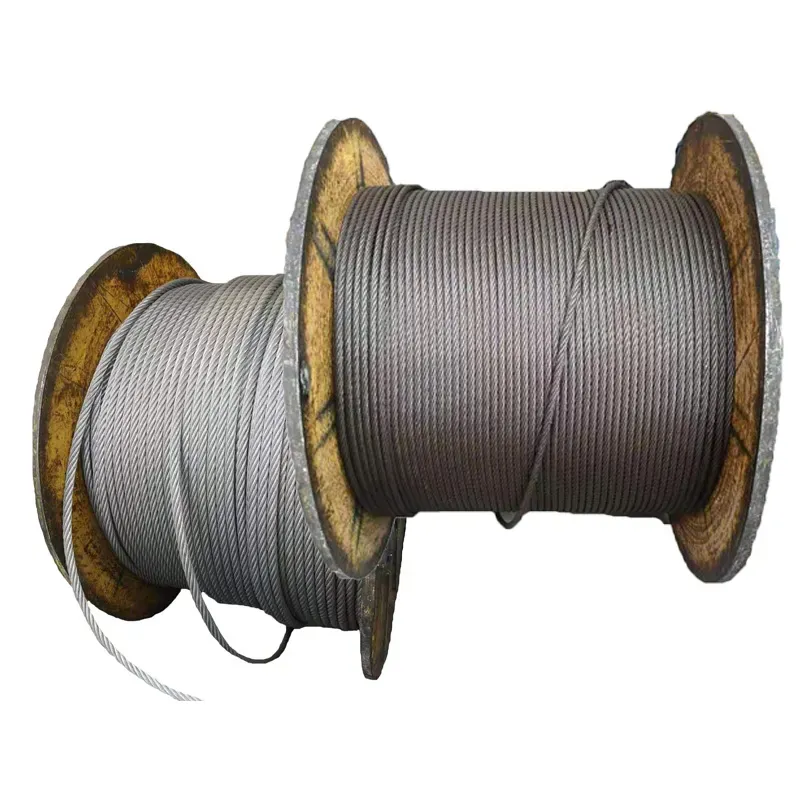 Cuerda de alambre de acero galvanizado de alta resistencia/cable de sujeción 5/16 (7/2.64mm),1/4 (7/2.03mm) cable de acero