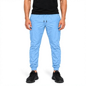 100% Nylon Windbreaker <b>Trousers</b> <b>Elastic</b> <b>Waist</b> Casual Joggers Lightweight Summer Windbreaker <b>Trouser</b> for <b>Men</b> - Product Image 1