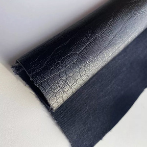 Patrón de cocodrilo Resistente al desgaste Impermeable <span class=keywords><strong>PU</strong></span> Cuero Resistente al moho Tela no tejida Parte inferior Ecológica Ropa de cuero - Product Image 4