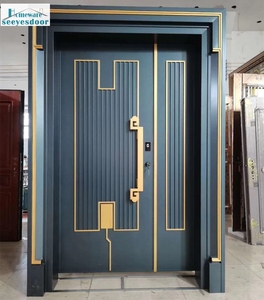 Portes <span class=keywords><strong>d</strong></span>'entrée en aluminium de qualité supérieure Seeyesdoor, double sécurité, pour villa - Product Image 5