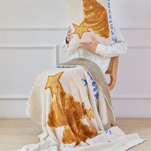 Coperta invernale in jacquard di poliestere lavorato a maglia con faccina sorridente personalizzata XL in offerta speciale - Product Image 3