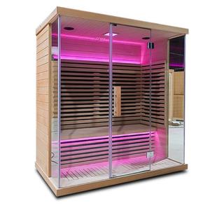 Prix pas cher 4 personne intérieur loin Ifnrared Sauna cabine basse Emf Sauna intérieur avec thérapie par la lumière rouge - Product Image 2