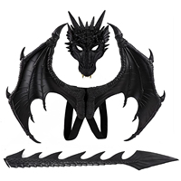 Costume ailes de Dragon pour enfants, ensemble de masque de queue de dinosaure, Costume de Cosplay, accessoires de carnaval d'halloween