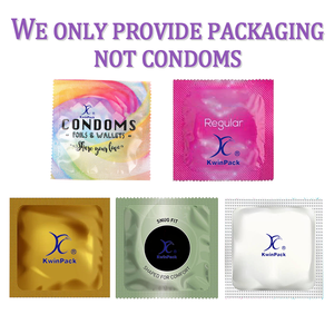 Kunden spezifische Laminated Material Shades und Easy Tear Plastikfolie Kunststoff Kondom Verpackung Kondom Verpackungs tasche PE Sachet Pouch - Product Image 3