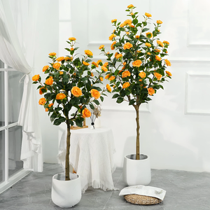 Piante Artificiali Ecologiche, <span class=keywords><strong>Albero</strong></span> di Camelia da 60-150 cm con Vaso, Piante e Alberi Artificiali per Decorazione Interna/Esterna - Product Image 2