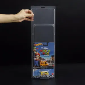 Hot Wheel Protector Display Case Paper Slide Toy Blister Packaging With Card Customized Clamshell Blister Package