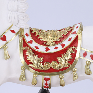 Figur <span class=keywords><strong>Resin</strong></span> Kuda Goyang Redeco Luxury Playing Card, Desain Poker Suit, Dekorasi Rumah Elegan, Hadiah - Product Image 2