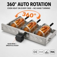 Support de rôtissoire automatique en gros, 9 brochettes, paniers de barbecue, alimentation USB, largeur réglable, personnalisable OEM