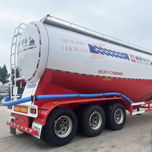 Camion-citerne à ciment en vrac à prix d'usine, semi-remorque porte-citerne pour ciment sec avec moteur diesel - Product Image 3