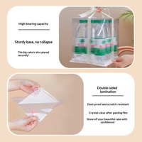 Boîtes d'emballage carrées transparentes BOHE en plastique de qualité alimentaire pour gâteaux, 4/6/8/10 pouces, avec marquage à chaud, pour anniversaires (vente en gros)