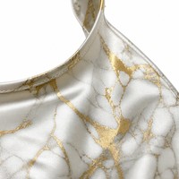 Robe longue de soirée pour femme, style italien Amalfi Coast, en satin imprimé marbre 200 GSM, col halter plongeant en V, personnalisable OEM, vente en gros