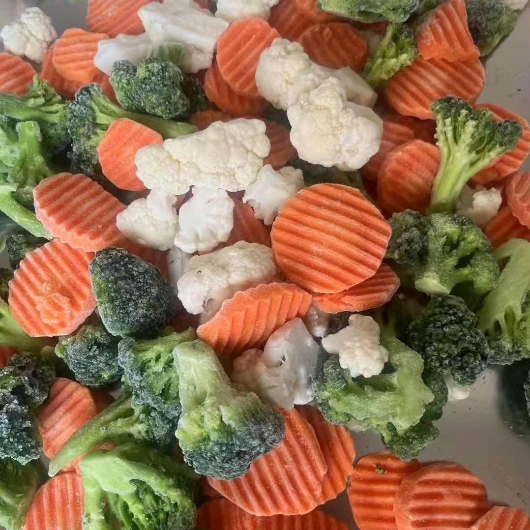 Хит продаж, Морковные кубики, цветная капуста брокколи, замороженная смесь овощей, IQF, замороженные овощи для оптовой продажи