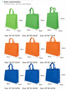<span class=keywords><strong>Sac</strong></span> de courses écologique en non-tissé avec logo personnalisé imprimé, thermosoudé ou cousu, réutilisable - Product Image 5