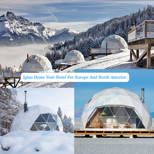 Dôme géodésique de luxe pour glamping en plein air, 6 m, en PVC transparent, avec salle de bain - Product Image 5