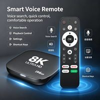 Boîtier Smart TV Android 14 I96 ATV, décodage 8K, 4K Ultra HD, Wi-Fi double bande 2.4G 5G, télécommande vocale intelligente, lecteur multimédia