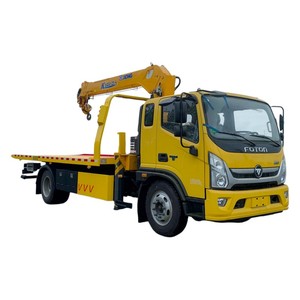 Grúa de Plataforma Plana Foton Ollin 4x2 con Grúa de Brazo de 5 Toneladas, Camión de Rescate Multipropósito Personalizado en Venta - Product Image 1