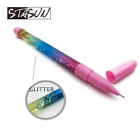 STASUN stylo à paillettes mignon promotionnel stylo gel à paillettes mignon nouveauté en plastique personnalisé rempli de liquide stylo à bille flottante à paillettes