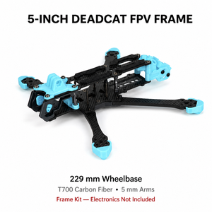 Kit de châssis de drone <span class=keywords><strong>FPV</strong></span> Axisflying Manta 5 DC Deadcat 229 mm en fibre de carbone T700 avec bras de 5 mm pour montage de quadricoptère cinématique freestyle CE ROHS - Product Image 1