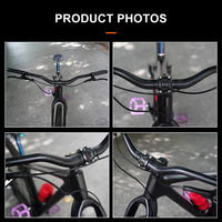 Guidon de vélo VTT en fibre de carbone T800 personnalisé de haute qualité, hauteur 25/35 mm, guidon de vélo de cyclocross, pièces de vélo