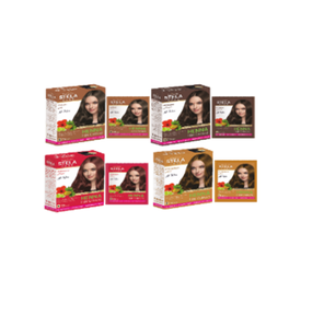 Tinte de Cabello con Queratina y Henna, Negro, Marrón Oscuro, Marrón Dorado, Castaño, Borgoña, 10 g x 6 Sobres x 100 Unidades por Caja - Product Image 3