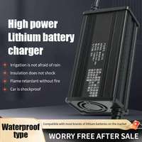 Chargeur de batterie pour vélo électrique 48V, sortie 48V 18A, entièrement étanche, conception en pot, chargeur de batterie au lithium, longue durée de vie