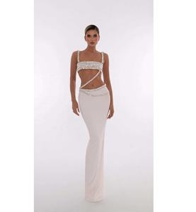 बेटरगर्ल महिलाओं की फैशन सेक्सी फ्लैश डायमंड चेन मिडराइफ़ ड्रेस बैग ब्यूटकॉक लंबी पोशाक लाइट लक्जरी हॉट शो हॉलिडे ड्रेस - Product Image 1