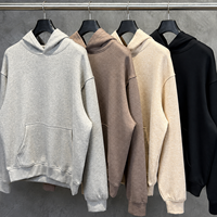 Sweat-shirt à capuche surdimensionné personnalisé unisexe en mélange de coton chiné, pull à épaules tombantes, fabricant OEM ODM pour marque privée