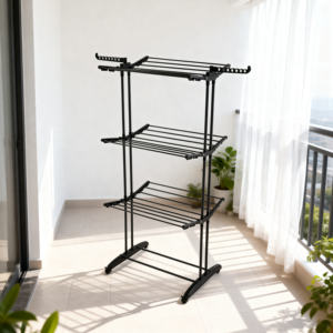 Séchoir à <span class=keywords><strong>linge</strong></span> pliable à quatre étages en métal, multifonctionnel, sur pied, mobile, rangement vertical pour vêtements, séchoir à <span class=keywords><strong>linge</strong></span> vertical - Product Image 1