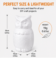 Figurine d'hibou en mousse EPS, Ornement animalier de simulation naturelle, Décoration d'ambiance pour le festival d'Halloween, Objets décoratifs en forme d'animal