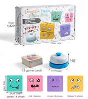 Bloques de Construcción de Cubos que Cambian de Expresión Facial para Niños, Juguete de Madera para Combinar Emociones y Jugar a la Batalla