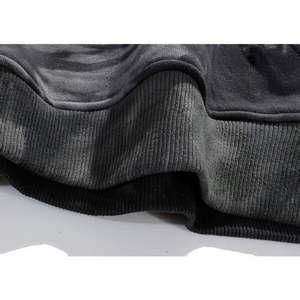 Vente en gros Streetwear mode pull noir pour homme Vêtements personnalisés unisexes Sweats à capuche teintés pour hommes - Product Image 6