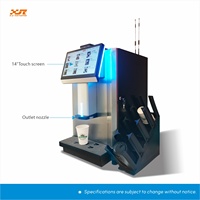 Máquina Expendedora de Café Recién Molido de Sobremesa, Café Instantáneo Totalmente Automática con Pantalla Táctil